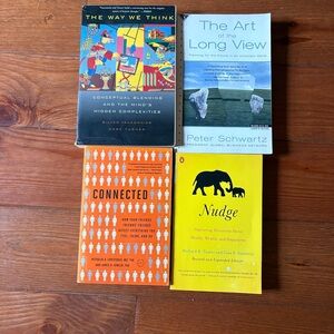 Business Books Set — Nudge, Connected, Art of the Long View, The Way We Think